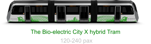 The Bio-electric City X hybrid Tram   120-240 pax